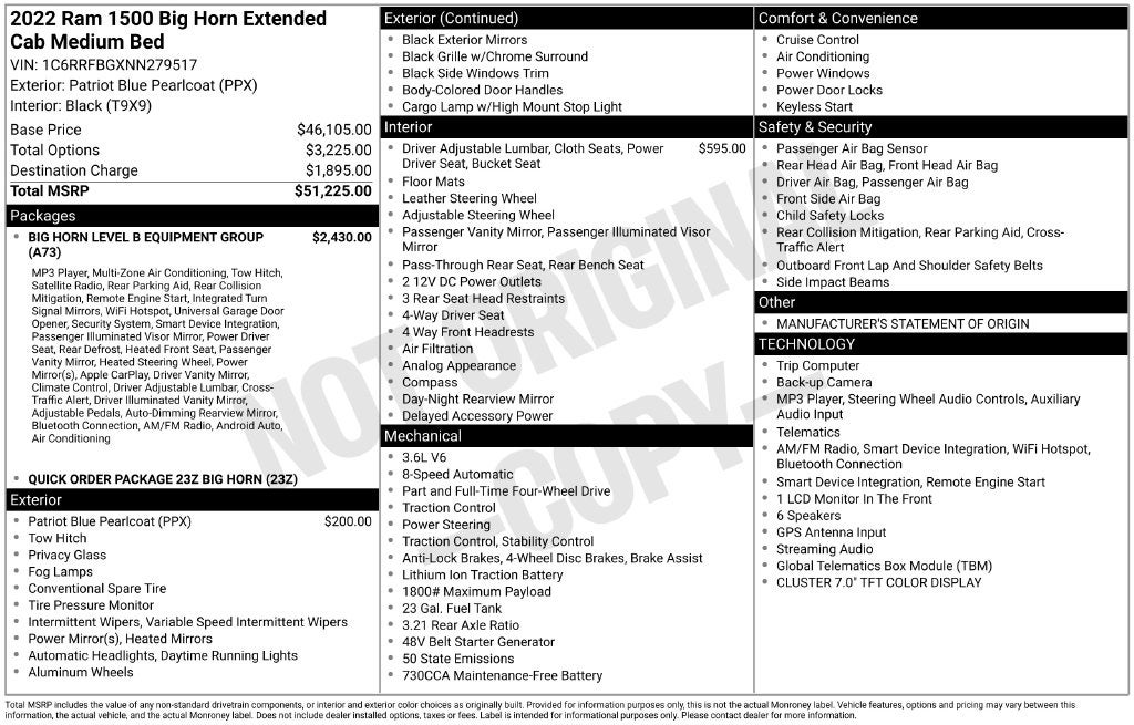 2022 RAM 1500 Big Horn