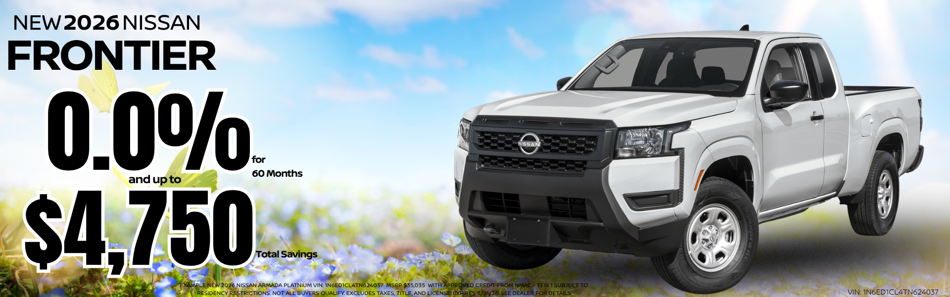 2026 Frontier 0% for 60 Months 