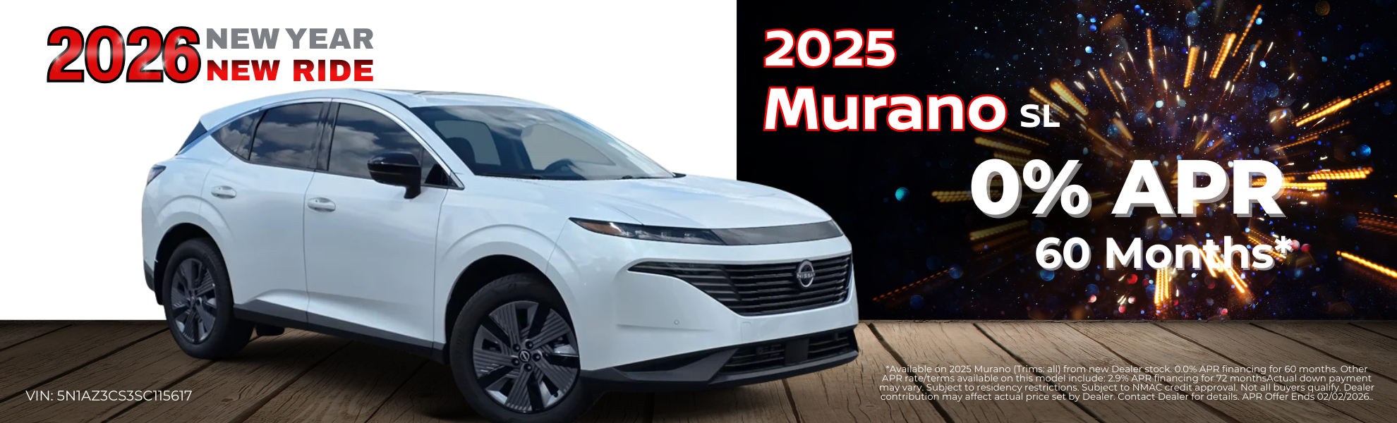 2025 Nissan Murano SL 0% APR 60mo.