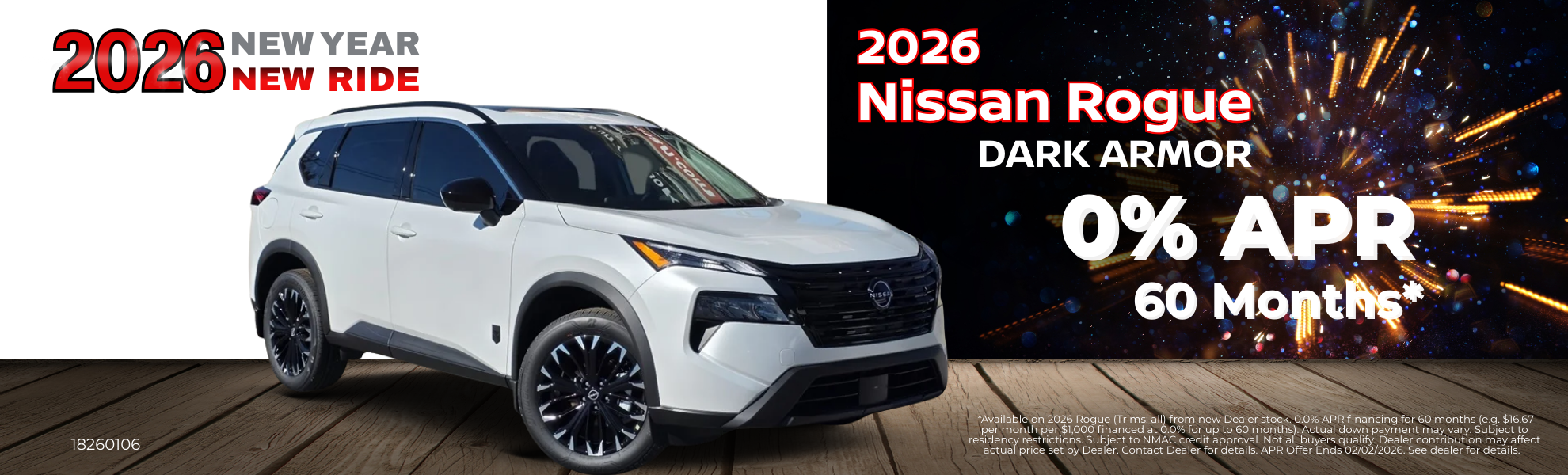 2026 Nissan Rouge 0% APR 60 mo