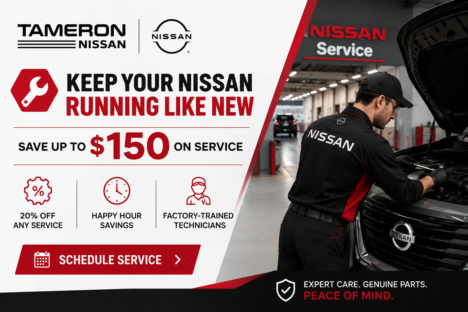Nissan Service Specials Save Up To $150